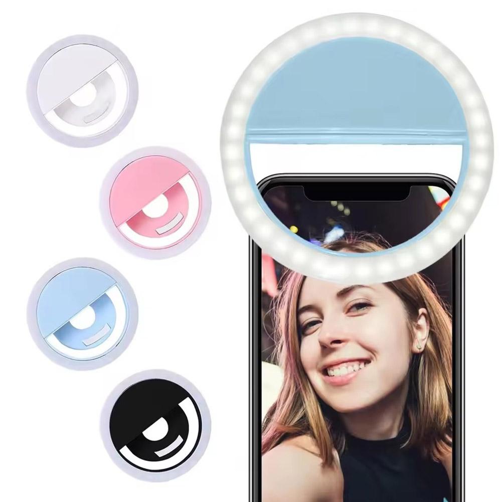 Photography Lighting Continuous - Clip On Selfie Ring Light Rechargeable