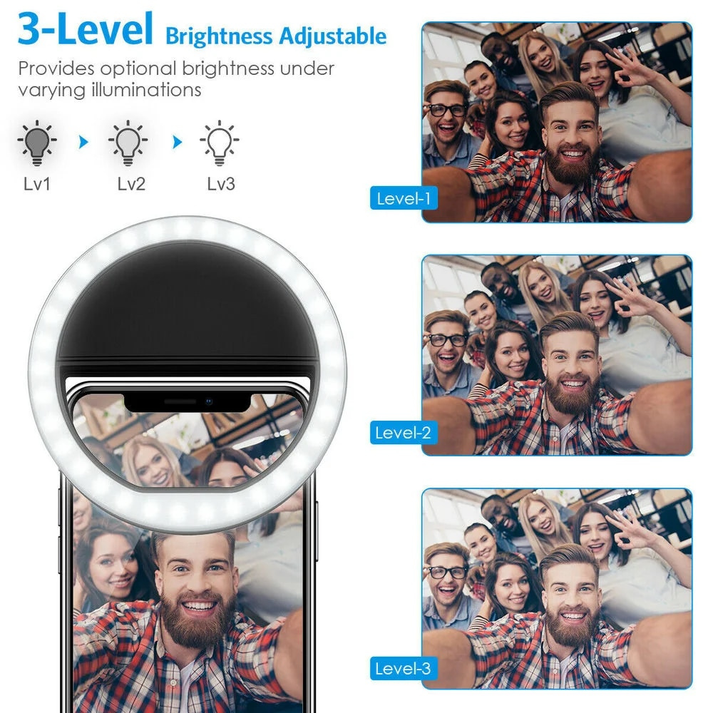 USB Charging LED Selfie Ring L - Photography Lighting Continuous 评论和价格