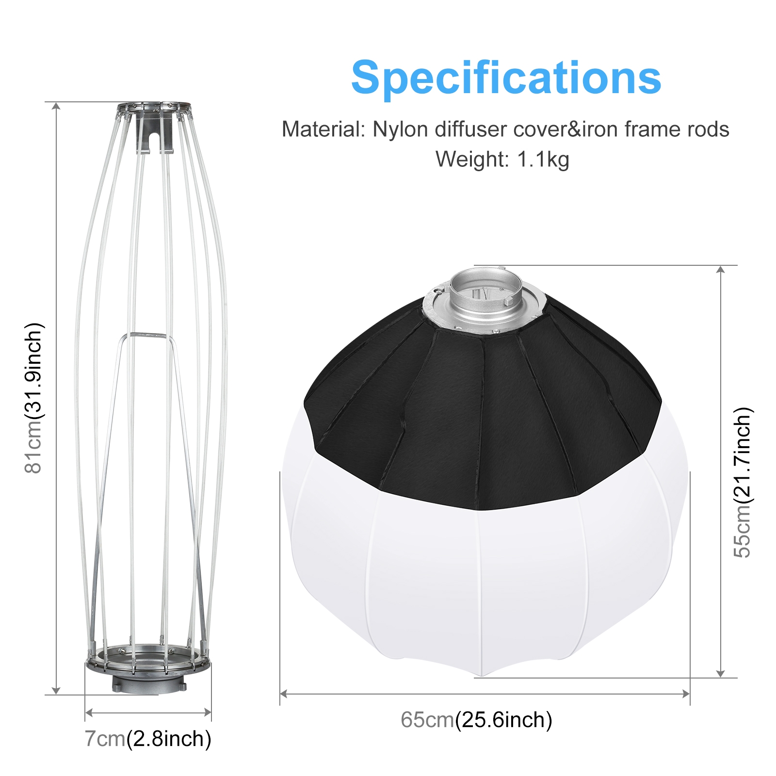 PULUZ 65cm Foldable Lantern So - Photography Lighting Softbox 评论和价格