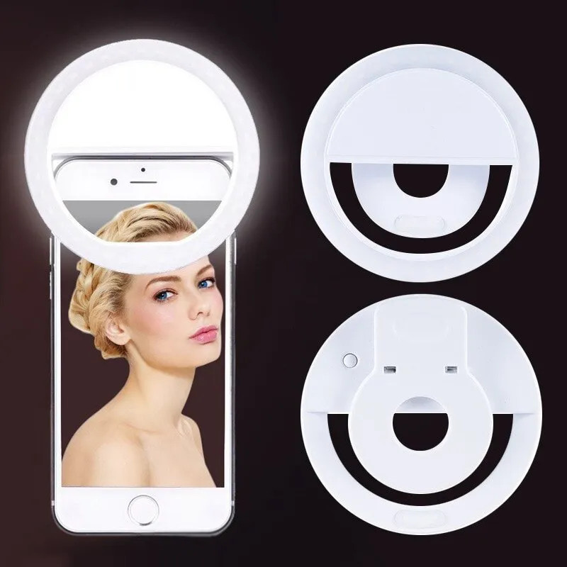 USB Rechargeable LED Selfie Ri - Photography Lighting Continuous 评论和价格