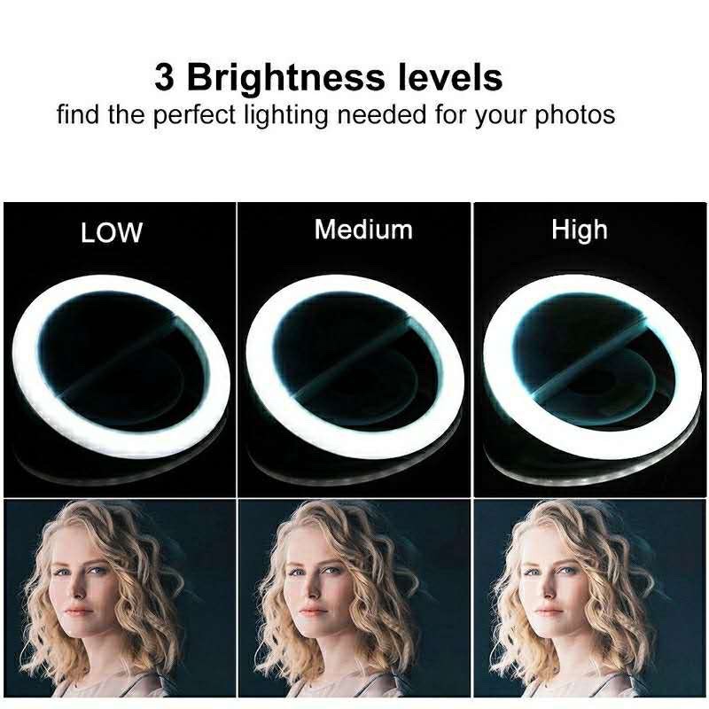 LED Selfie Ring Light 3 Level  - Photography Lighting Continuous 评论和价格