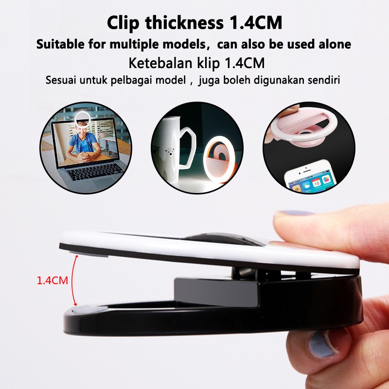 LED Selfie Ring Light 3 Level  - Photography Lighting Continuous 评论和价格