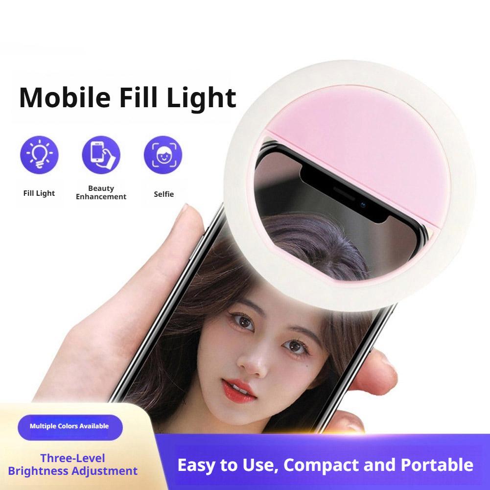 Clip On Selfie Ring Light Rech - Photography Lighting Continuous 评论和价格