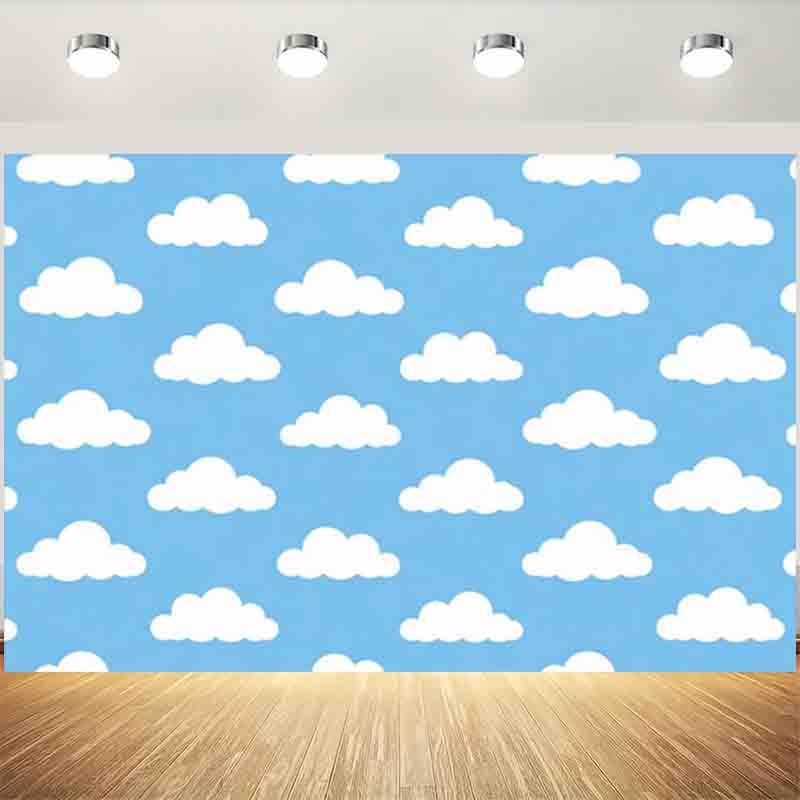 Cartoon Simple Blue Sky White  - Photography Lighting White Background 评论和价格
