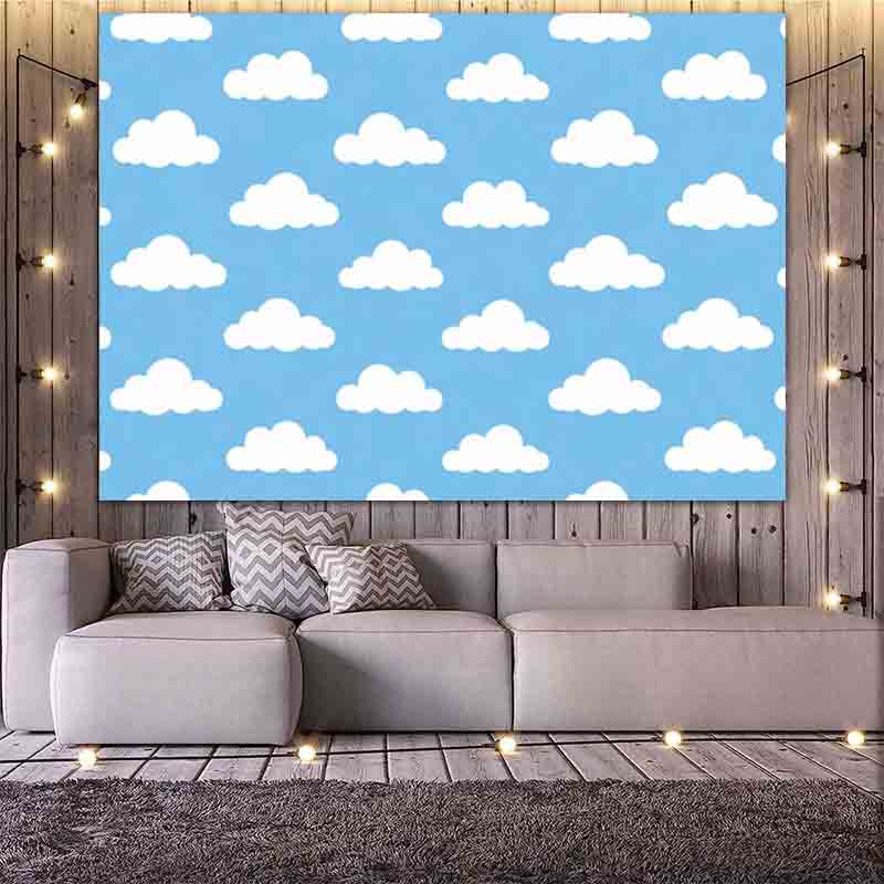 Cartoon Simple Blue Sky White  - Photography Lighting White Background 评论和价格