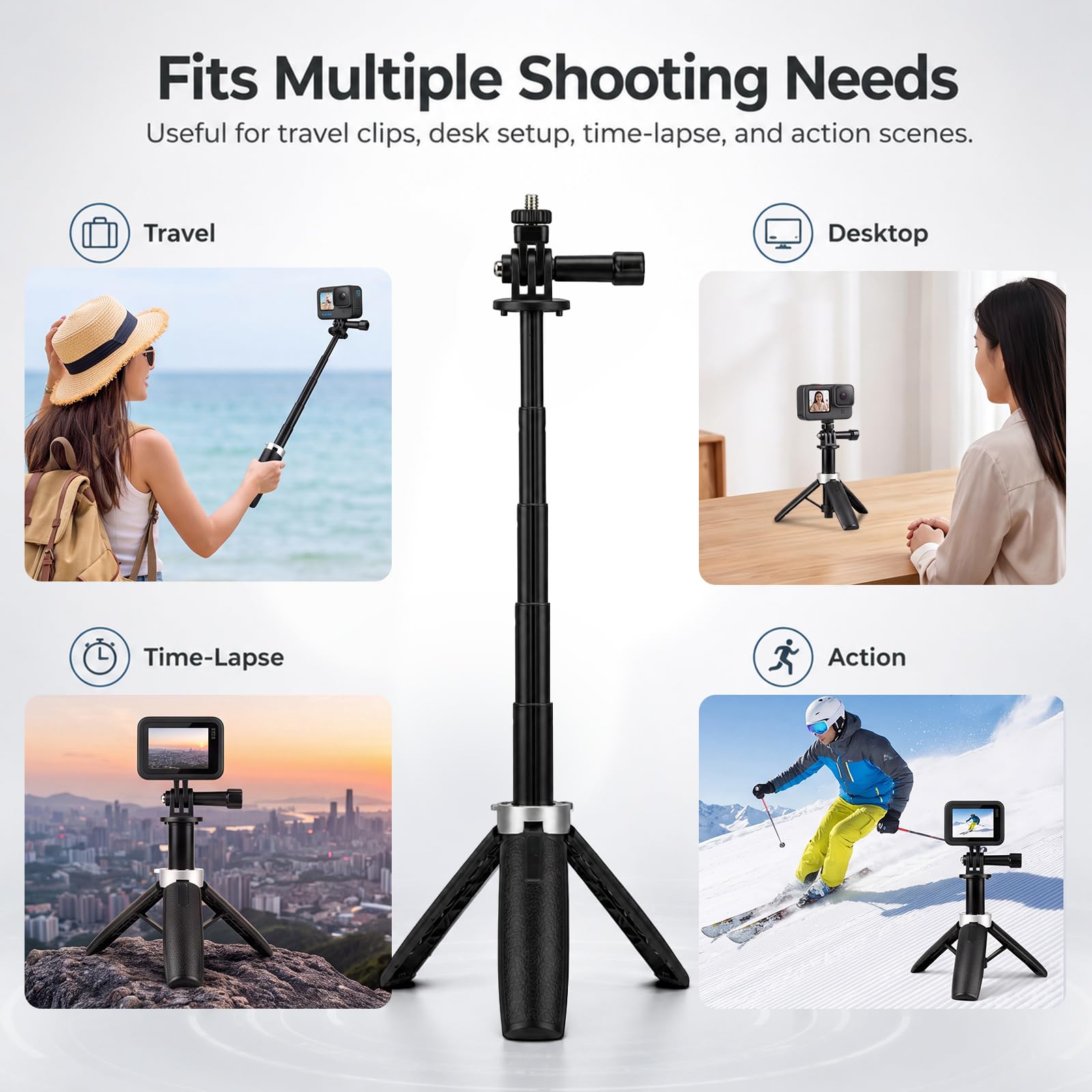 Mini Extendable Tripod Foldabl - Gopro Action Camera Hero 13 Black 评论和价格