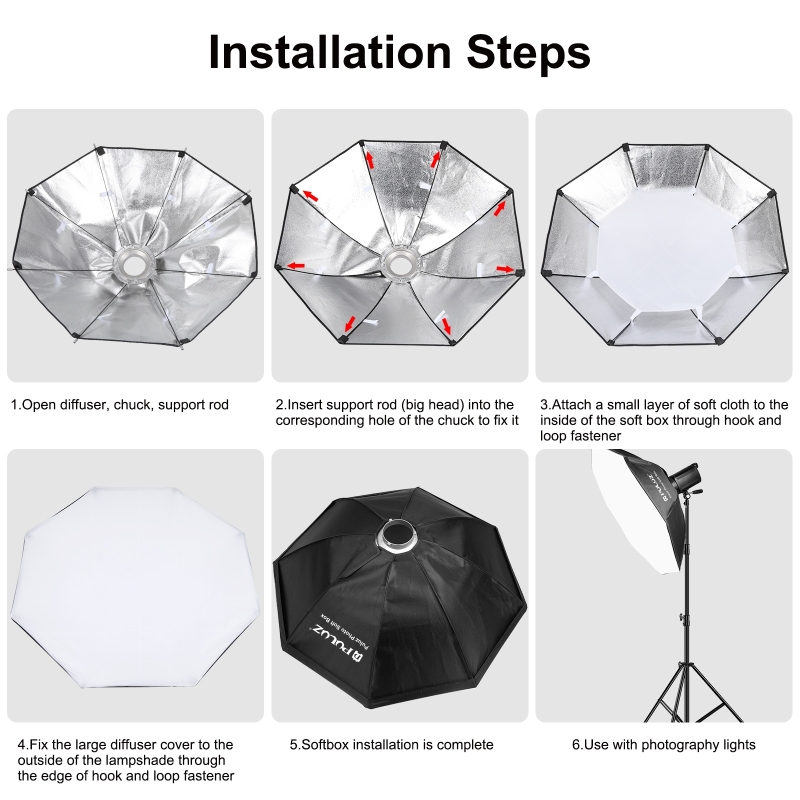PULUZ 95cm Octagon Photography - Photography Lighting Softbox 评论和价格