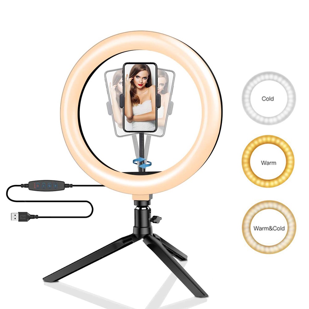 26cm 10 inch Led Ring Selfie L - Photography Video Lighting Kit 评论和价格