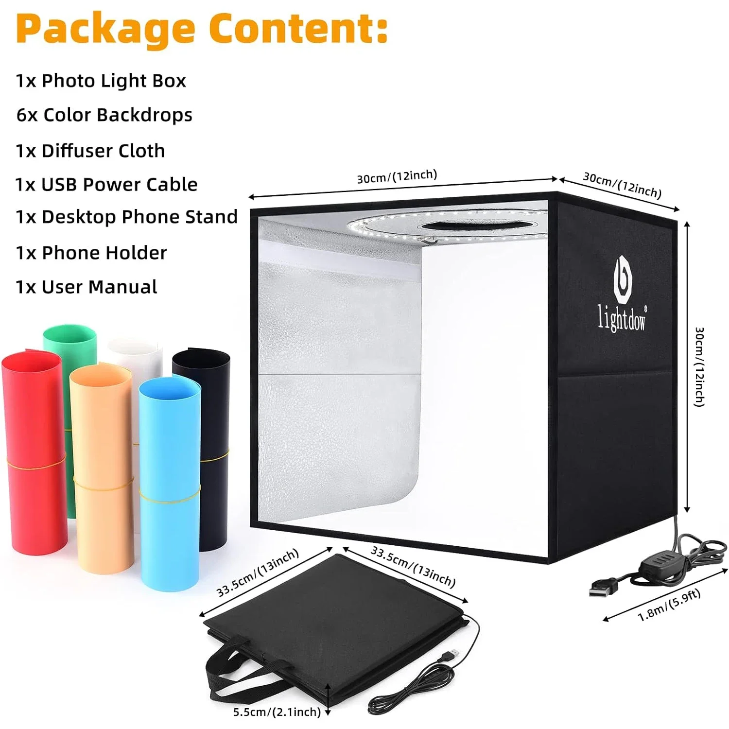 Lightdow Dimmable Photo Box LE - Photography Video Lighting Kit 评论和价格