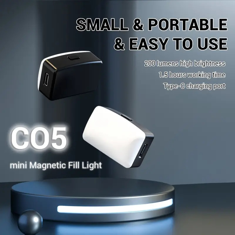 Mini Magnetic LED Selfie Light - Photography Lighting Continuous 评论和价格
