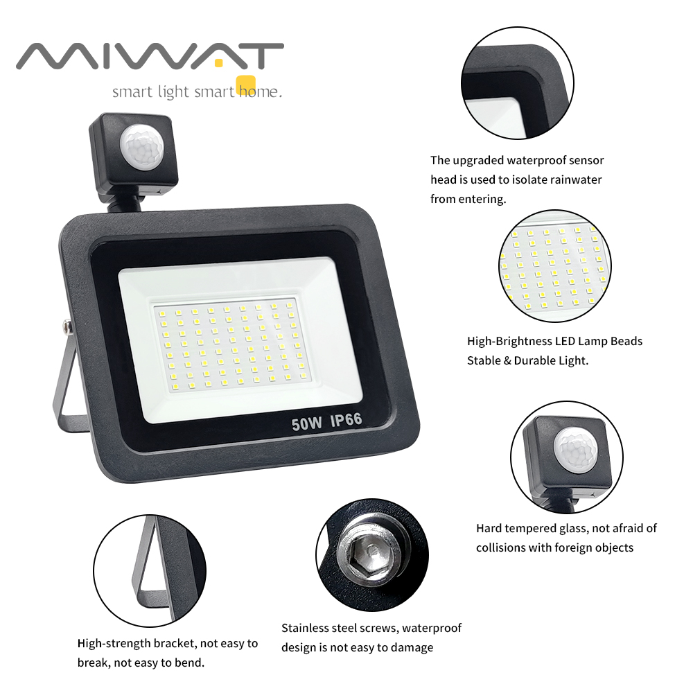 PIR Motion Sensor LED Flood Li - Photography Lighting Uk 评论和价格